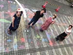 2018 Kofu Machi Festival, drawing big Mt. Fuji with the community
